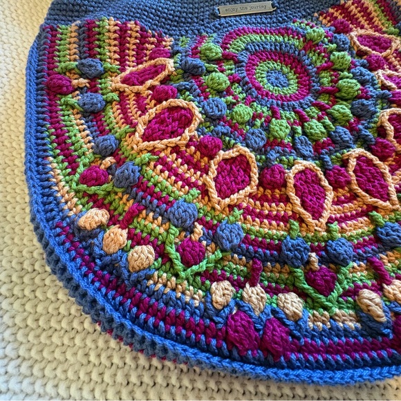 💙Handknit Multicolor Crochet Crossbody Bag Handmade in Vancouver Island - Picture 5 of 13